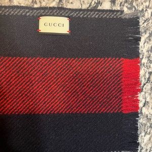 Gucci scarf - navy/red